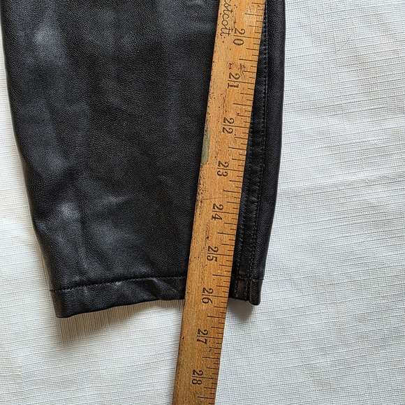 Abercrombie & Fitch Skinny high rise black sz 29/8 curve love Vegan Leather Y2K - Picture 8 of 11